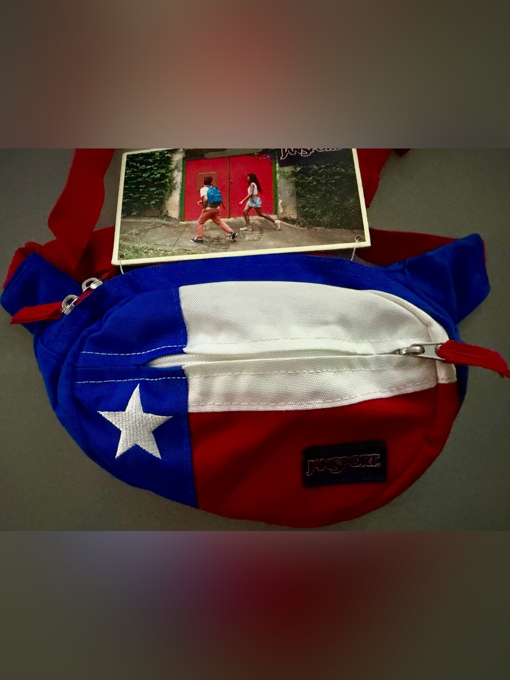 NWT Jansport Lone Star Red White and Blue Belt Bag Fanny Pack